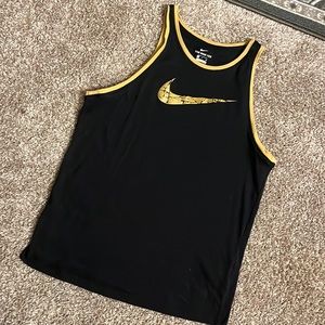 Black and gold Nike tank